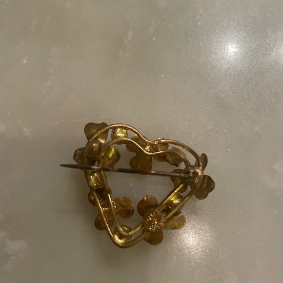 Vintage Enamel Brooch Pin Made in Austria Flowers Floral Retro Jewelry - Picture 4 of 4